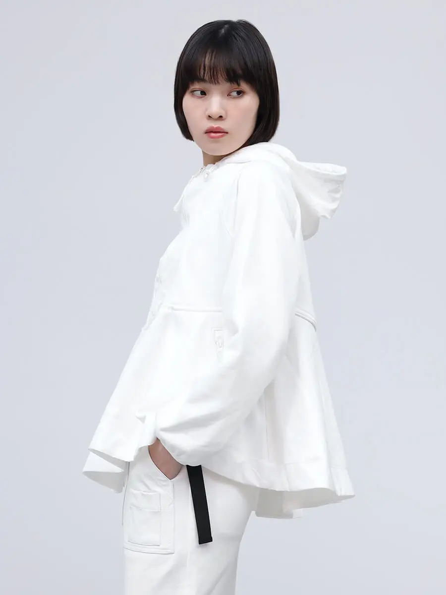 新品 ラシュッド 定価¥1万9000円 ギャザースリーブジップアップ