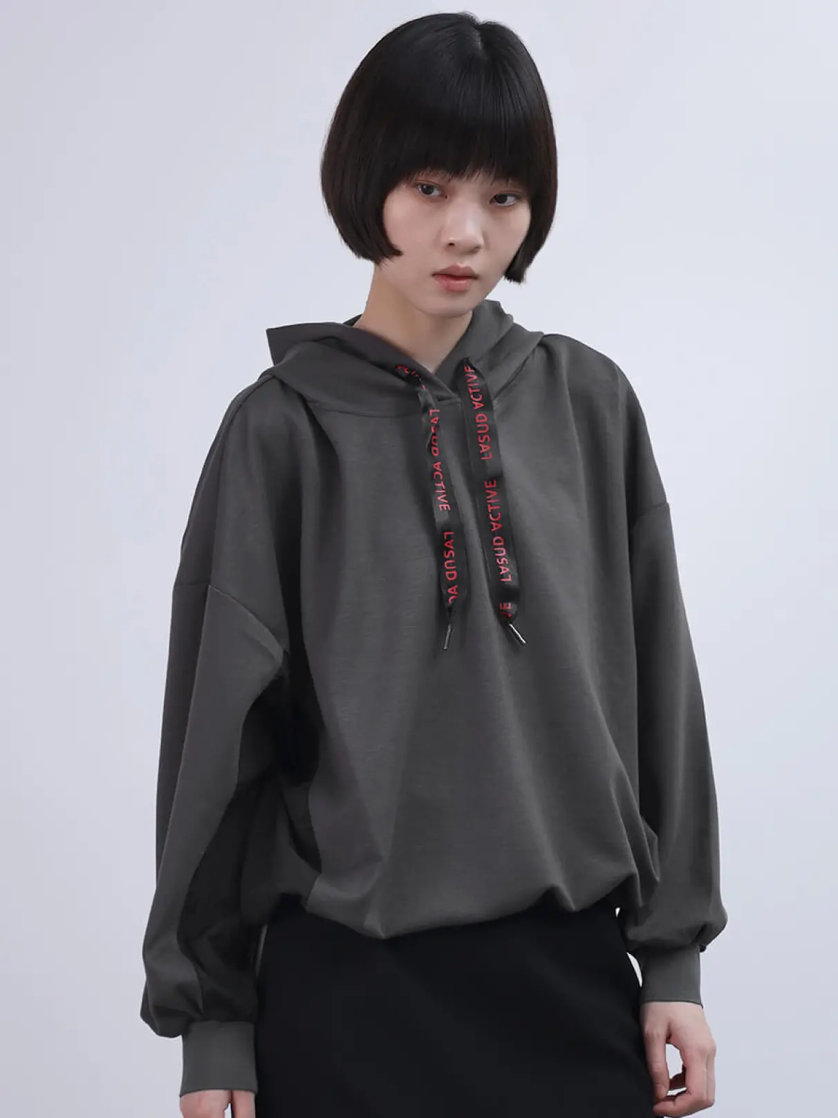 ヤマダヤ LASUD 異素材パーカー 異素材ロゴリボンフーディー - LASUD - LASUD｜YAMADAYA STORE