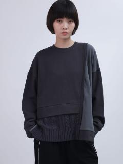ニット切替スウェットプルオーバー - LASUD - LASUD｜YAMADAYA STORE
