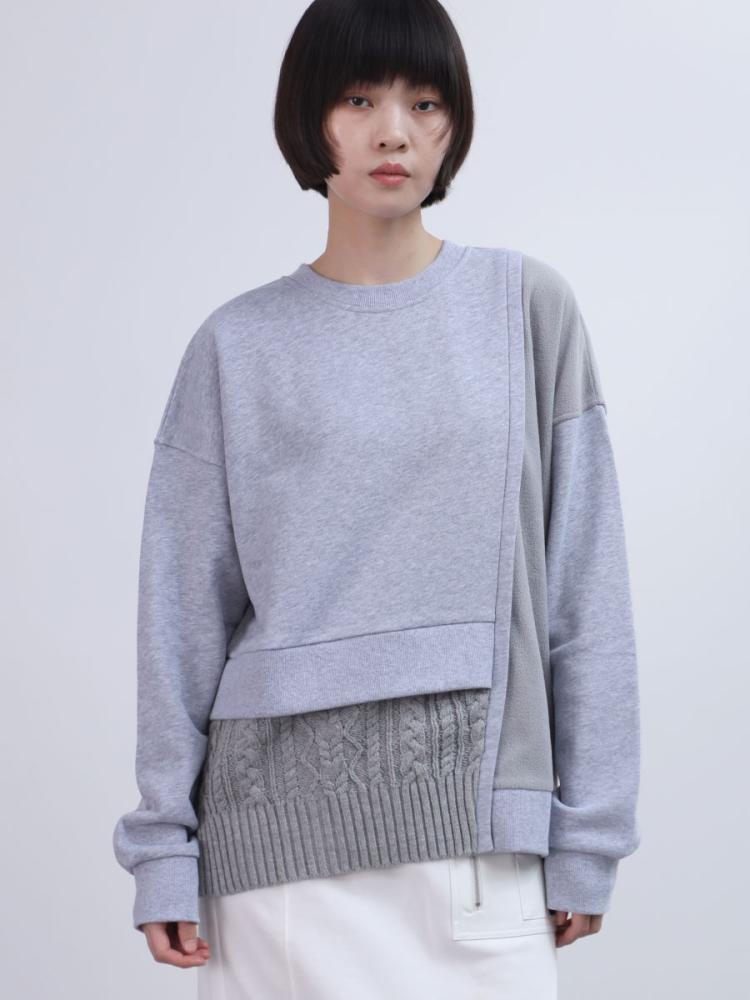 ニット切替スウェットプルオーバー - LASUD - LASUD｜YAMADAYA STORE