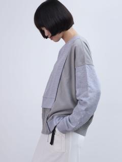 ニット切替スウェットプルオーバー - LASUD - LASUD｜YAMADAYA STORE