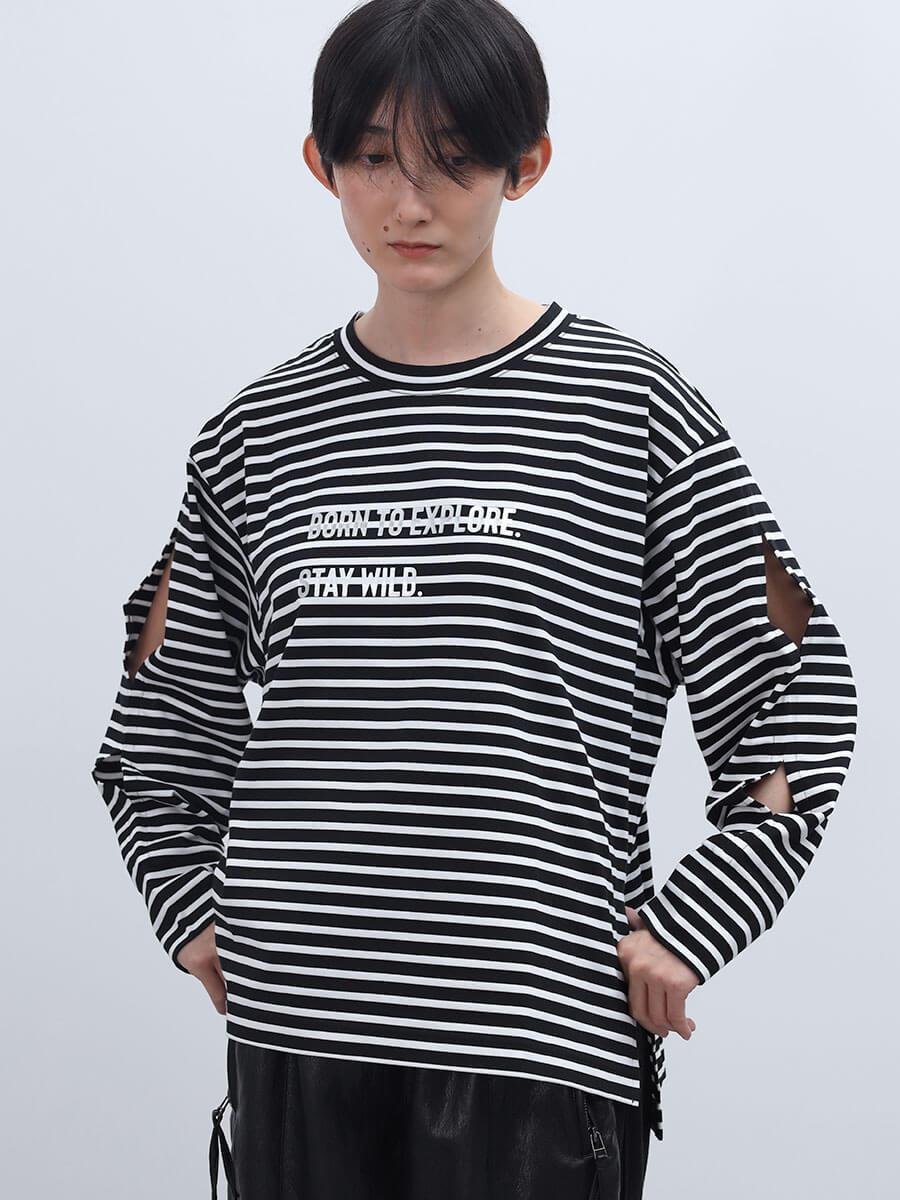 スリットスリーブロゴロンT