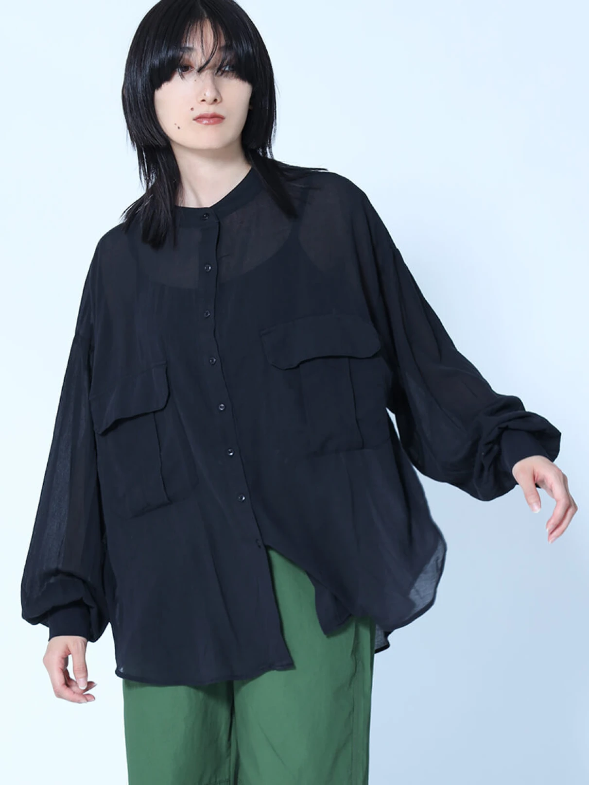 LASUD　ACTIVE　異素材切り替えトップス LASUD ACTIVE 異素材切り替えトップス LASUD ACTIVE 切り替え