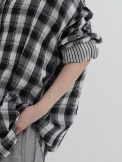 カットオフチェックオーバーシャツ - LASUD - LASUD｜YAMADAYA STORE