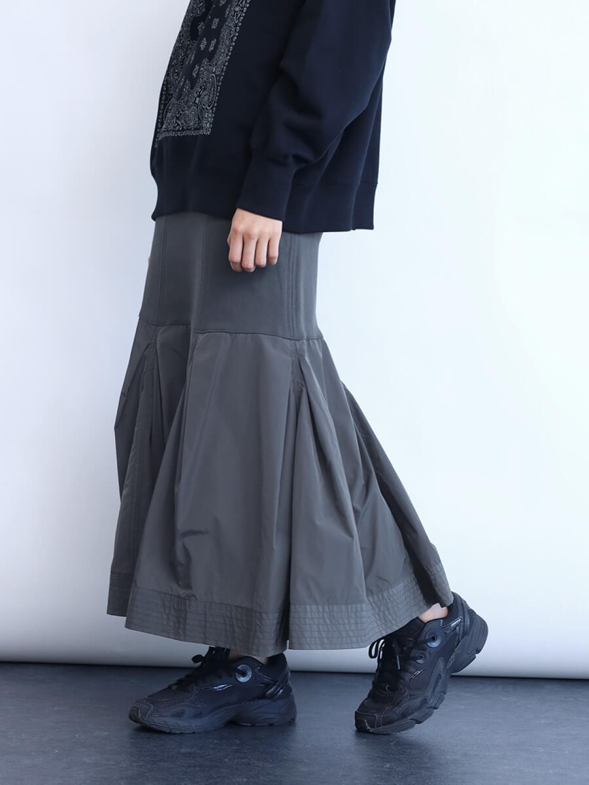 異素材タックデザインスカート - LASUD - LASUD｜YAMADAYA STORE