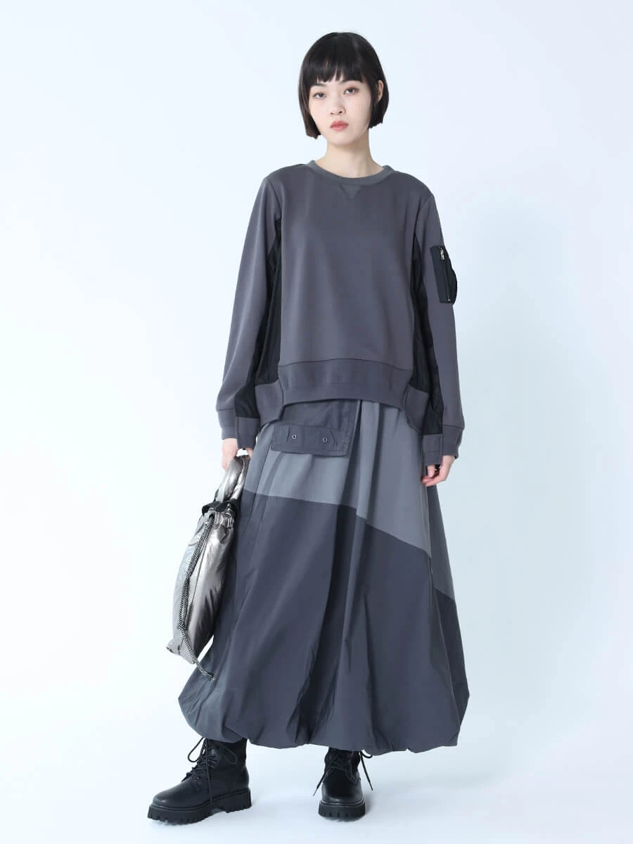 PGG　 ポリエステルヤーン メッシュスカート PGG ポリエステルヤーン メッシュニットスカート - メルカリ