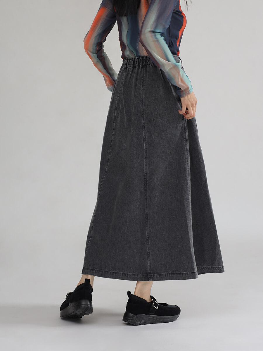 ヤマダヤ LASUD スカート ヤマダヤ LASUD インディゴデニムロング