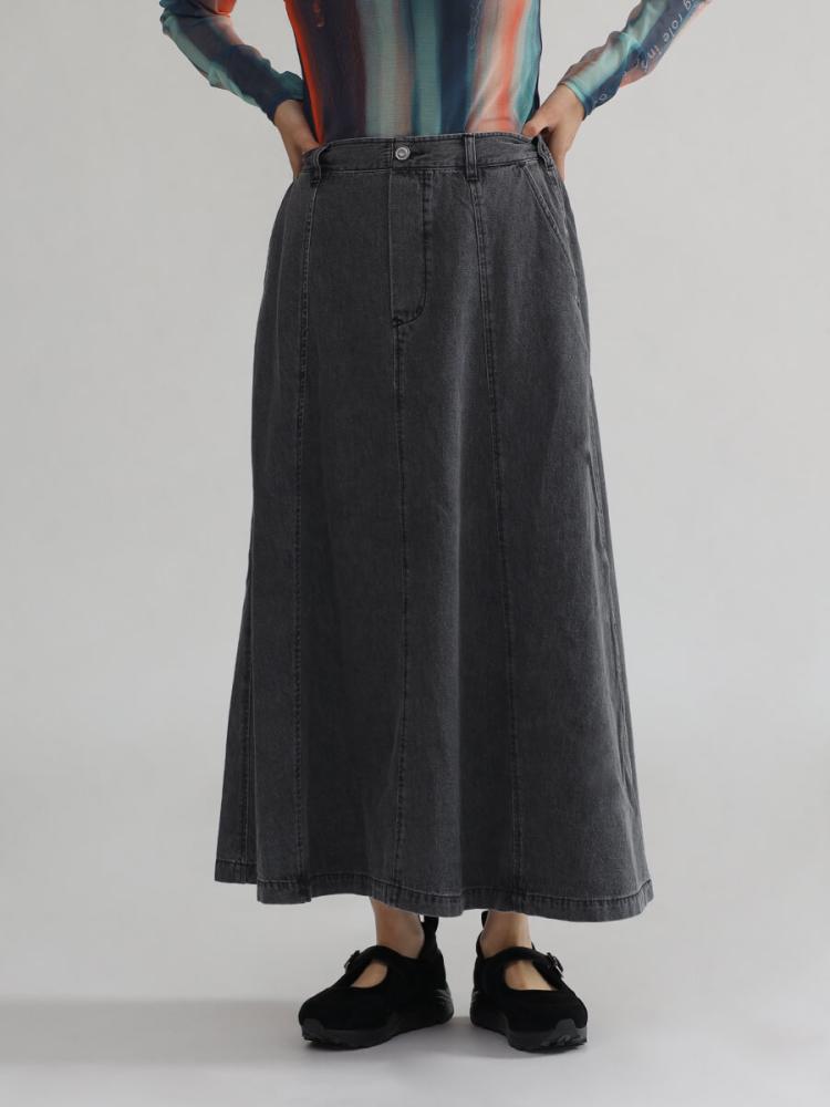 新品タグ付き♡ LASUDデニムプリント切り替えスカート LASUD｜スウェット切替デニムスカート | Rakuten Fashion(楽天