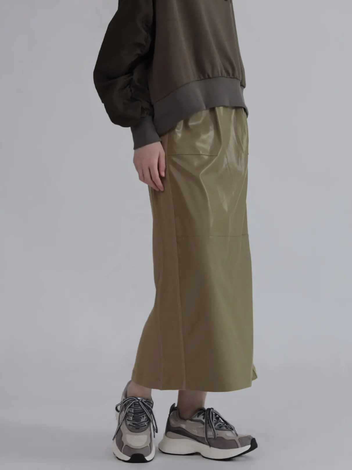 LASHD ACTIVE 異素材スカート【新品】ヤマダヤ ☆新品、タグ付き☆ LASUD ACTIVE ジャンパースカート ヤマダヤ