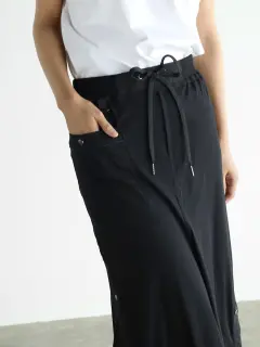 YAMADAYA LASUD ブラック ロングスカート フリーサイズ サイドジップラインスカート - LASUD - LASUD｜YAMADAYA STORE