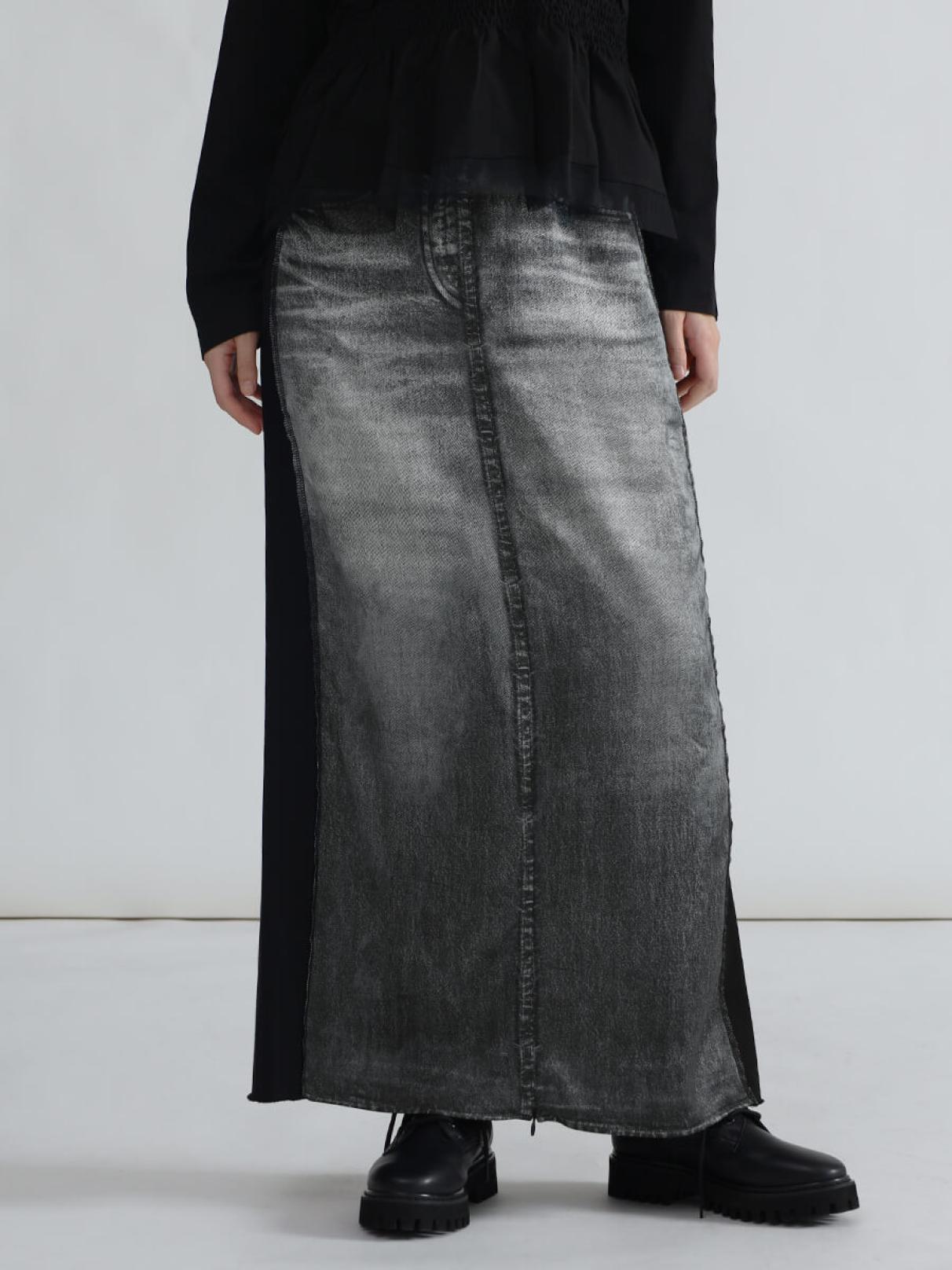 新品タグ付き♡ LASUDデニムプリント切り替えスカート デニムプリント切り替えスカート - LASUD - LASUD｜YAMADAYA STORE