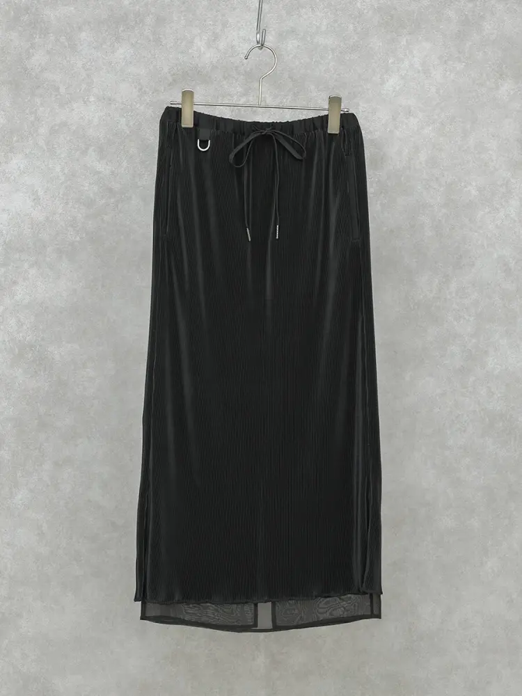AD2010 11SS archive シアーレイヤードサルエル ワイド 黒 シアーレイヤードプリーツスカート - LASUD - LASUD｜YAMADAYA STORE