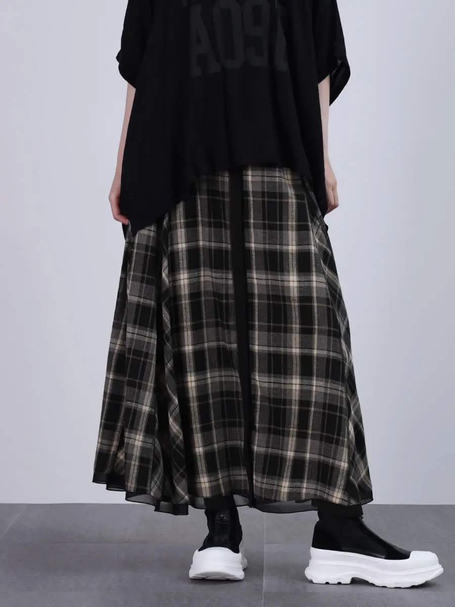 GUCCI フレアスカート ブラック/ホワイト S タータンチェック柄フレアスカート - LASUD - LASUD｜YAMADAYA STORE