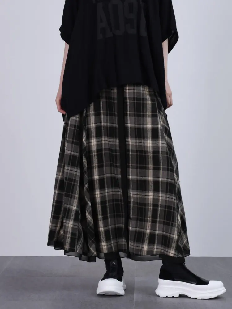 タータンチェック柄フレアスカート - LASUD - LASUD｜YAMADAYA STORE