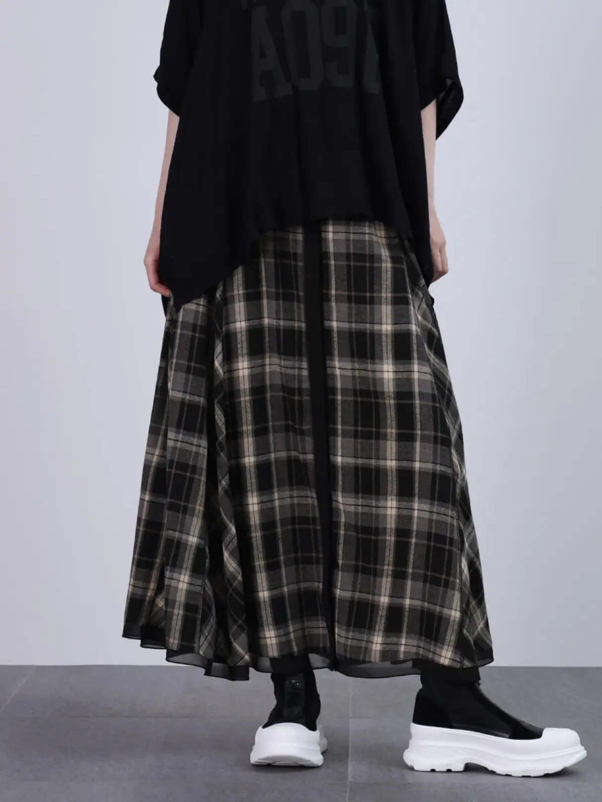 タータンチェック柄フレアスカート - LASUD - LASUD｜YAMADAYA STORE