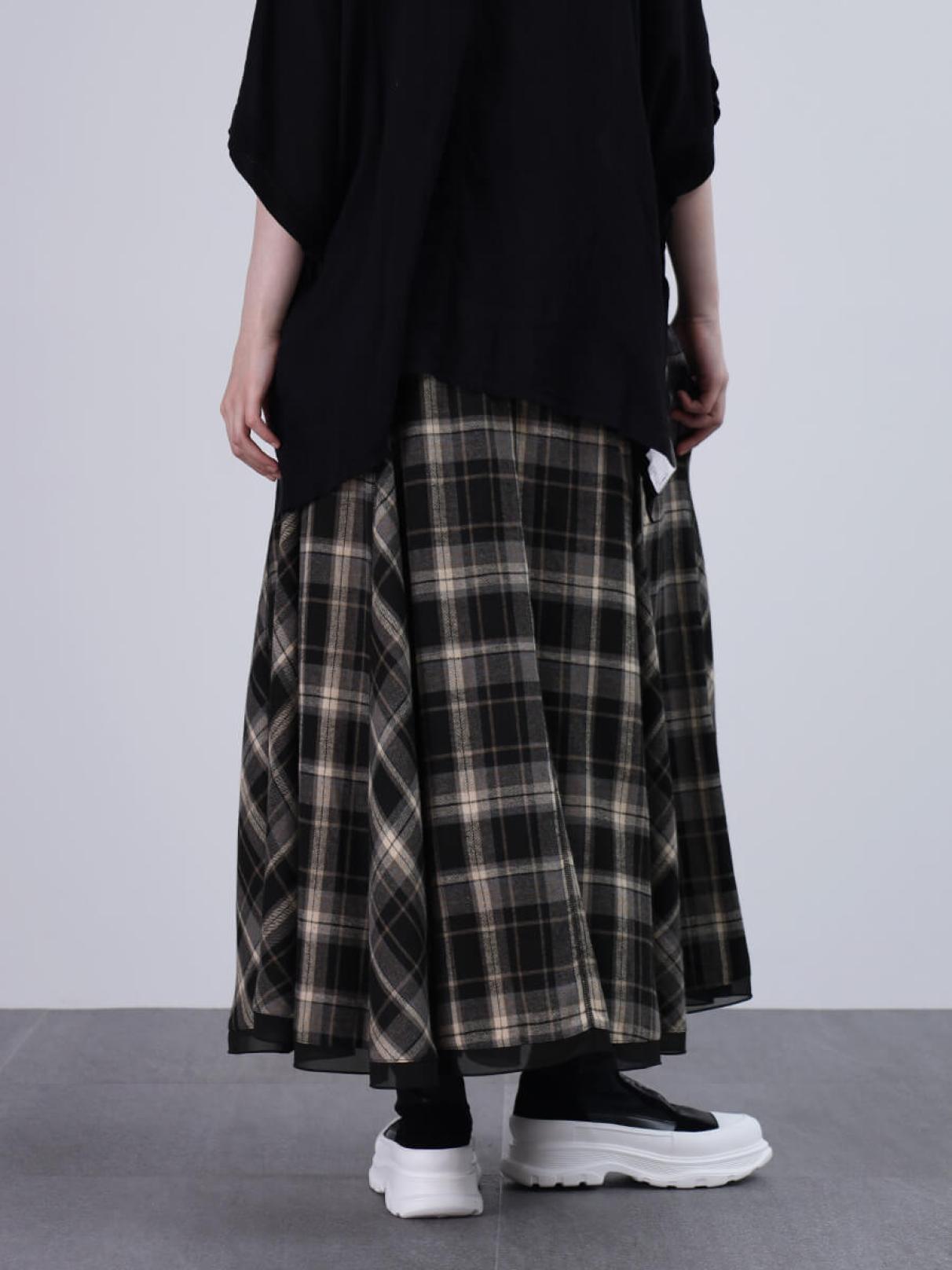 タータンチェック柄フレアスカート - LASUD - LASUD｜YAMADAYA STORE