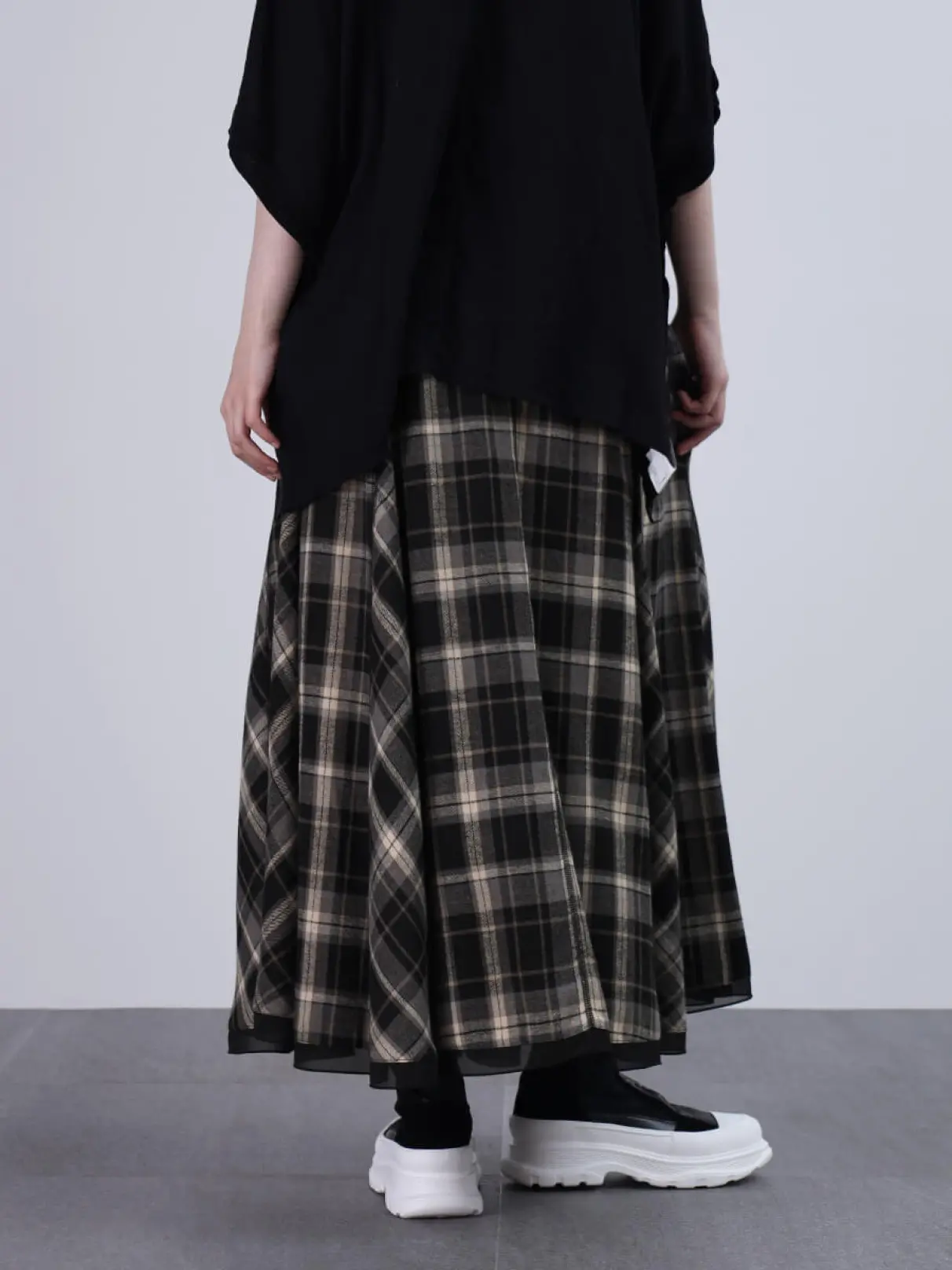 タータンチェック柄フレアスカート - LASUD - LASUD｜YAMADAYA STORE