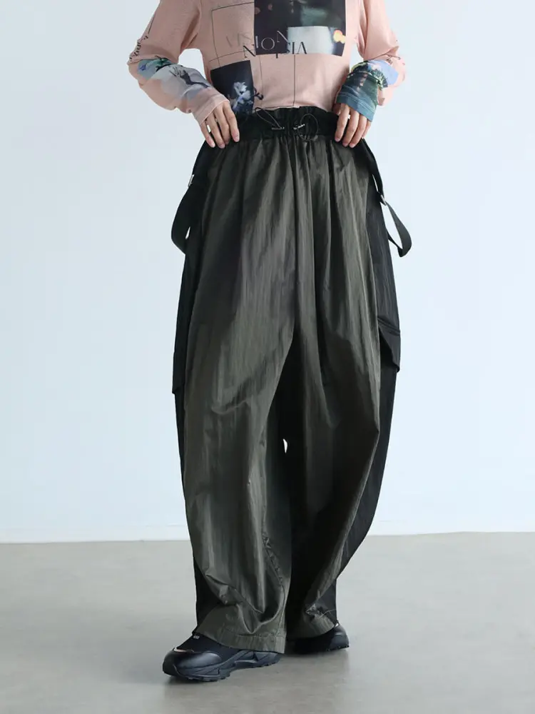 定価17000円◆新品タグ付き◆ヤマダヤ◆ リブスリットカーゴパンツ サスペンダー付きカーゴパンツ - MARECHAL TERRE - LASUD