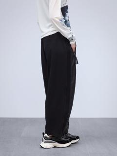 フェイクレザー切り替えカーブウェットパンツ - LASUD - LASUD