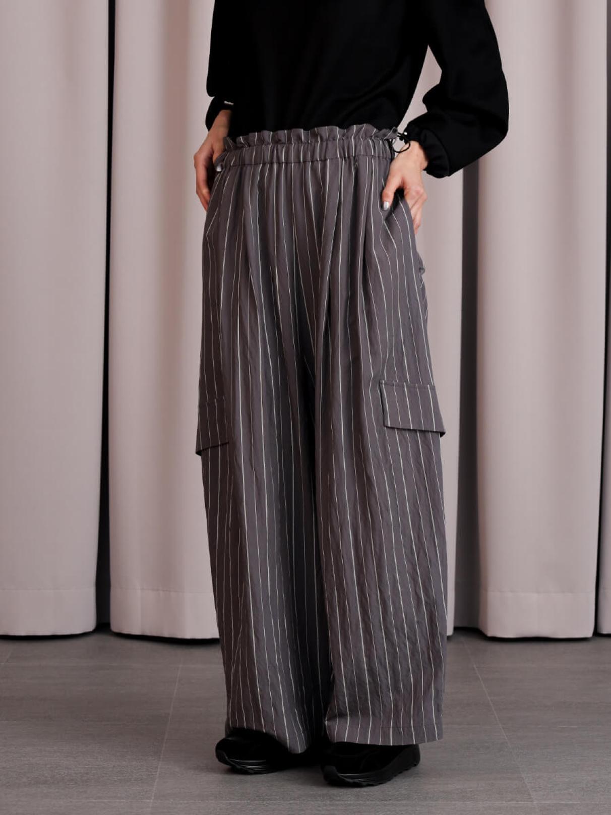 ストライプサスペンダー付きカーゴパンツ - MARECHAL TERRE - LASUD