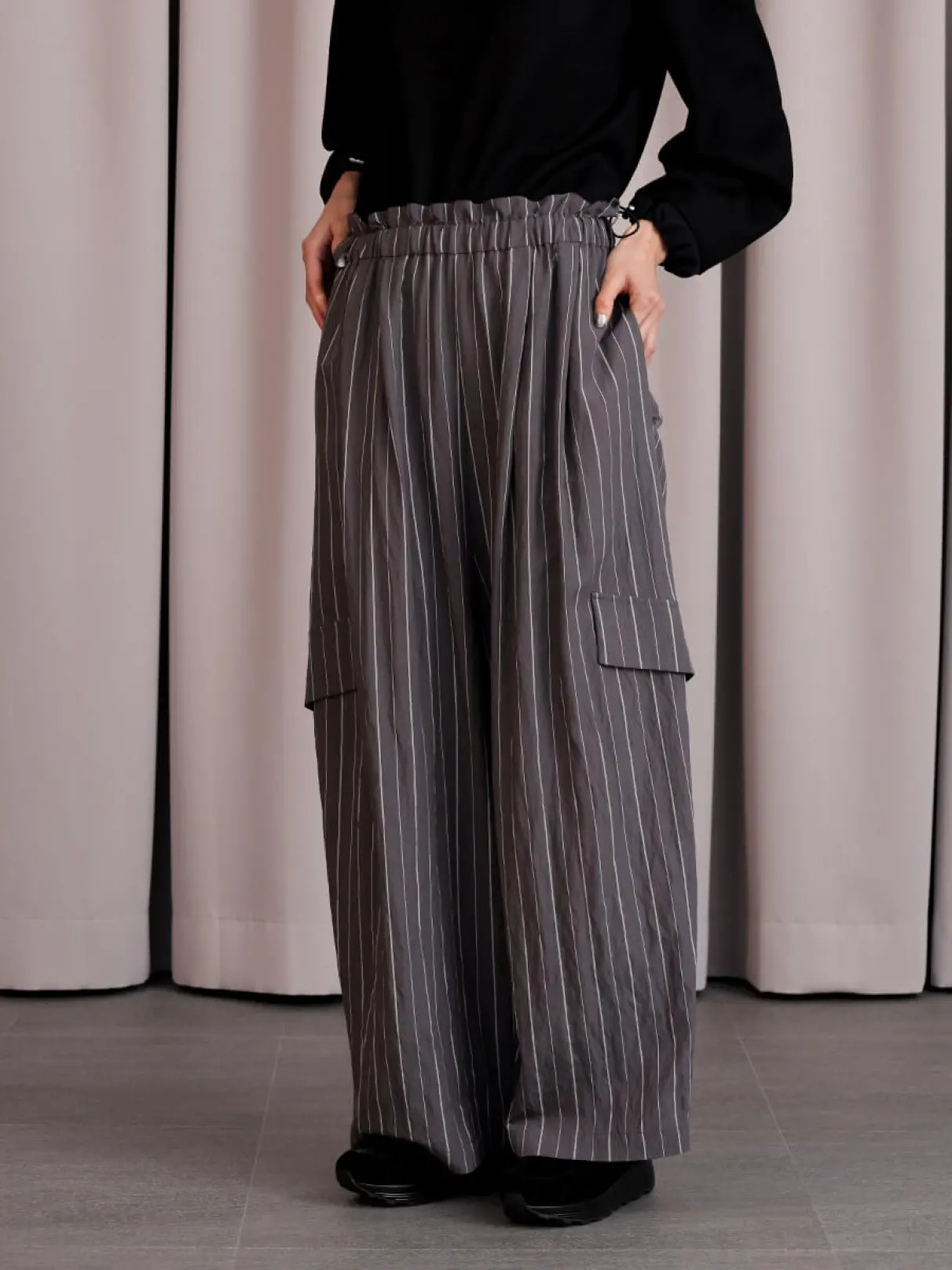 ストライプサスペンダー付きカーゴパンツ - MARECHAL TERRE - LASUD