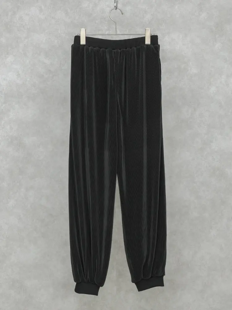 新品タグ付　LASUD サイドフリルパンツ　黒　ヤマダヤ LASUDのパンツの商品一覧｜ファッション通販のYAMADAYA STORE