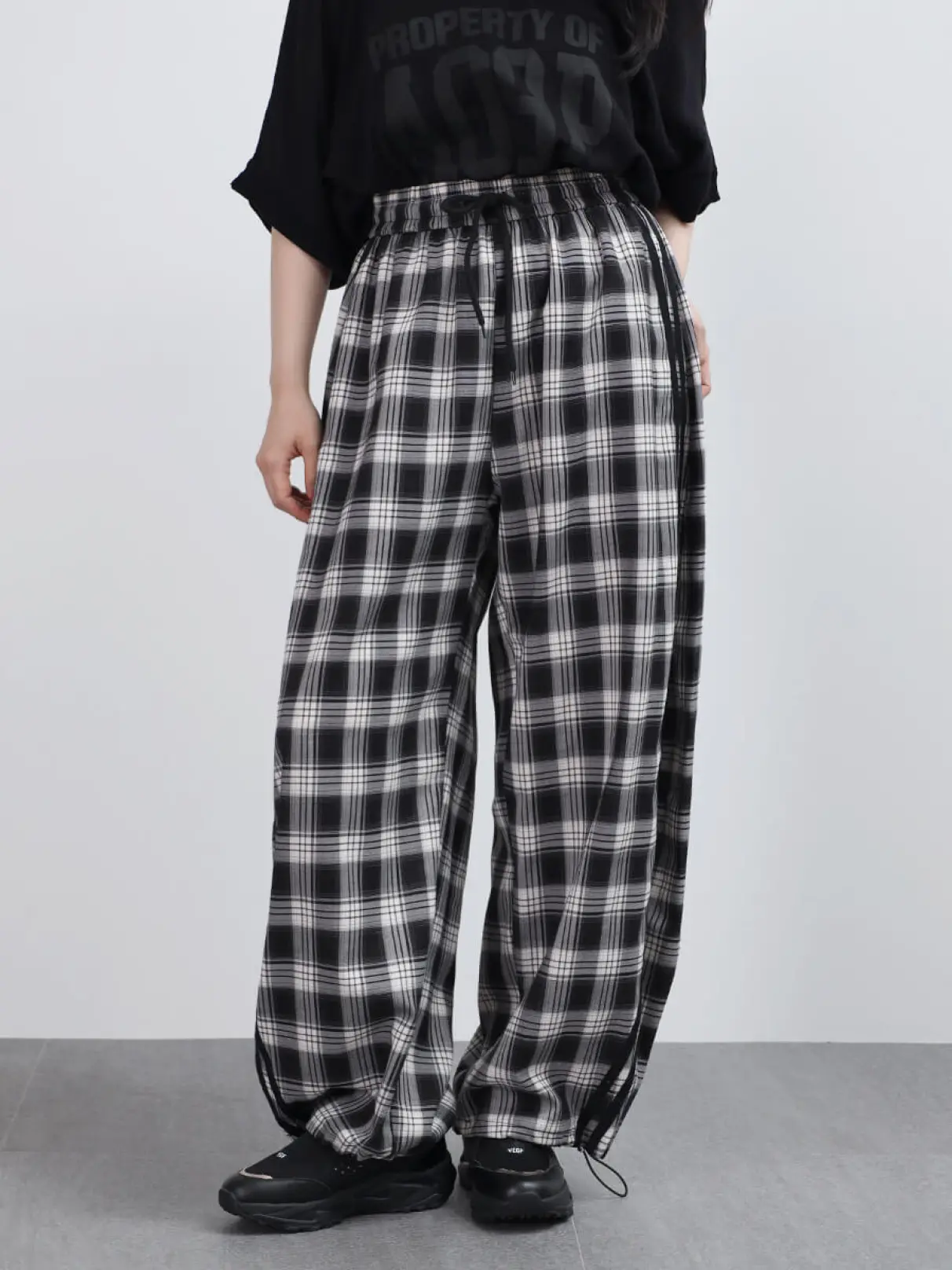サイドラインチェックパンツ - LASUD - LASUD｜YAMADAYA STORE