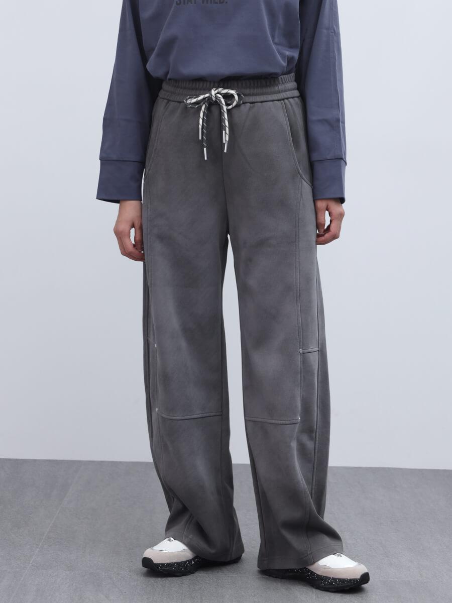 グラデーションスタッズ切替えスウェットパンツ(charcoal gray,black)