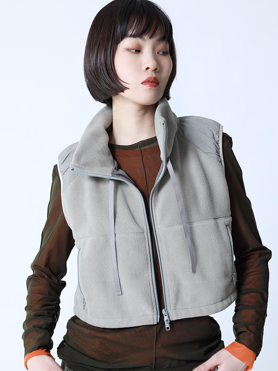 別注】ハイネックショートボアベスト - LASUD×BoutiqueOrdinary