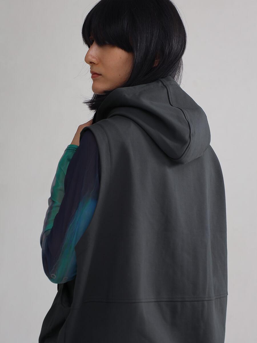 ヤマダヤ　LASUD フリースドッキングロングブルゾン　ブラック　美品 フリースドッキングロングブルゾン | ラシュッド(LASUD