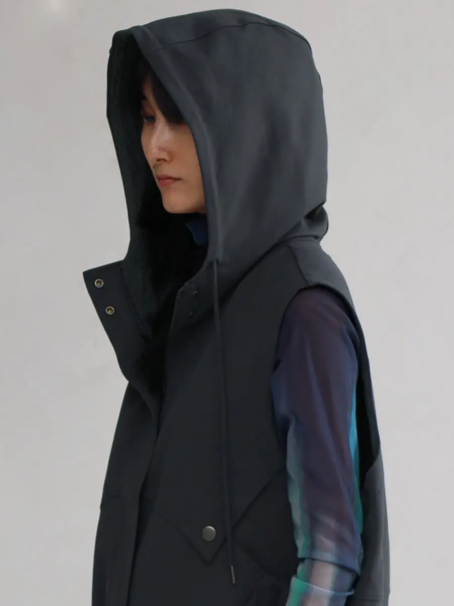 LASUD フード付ベスト フード付きジップベスト - LASUD - LASUD｜YAMADAYA STORE