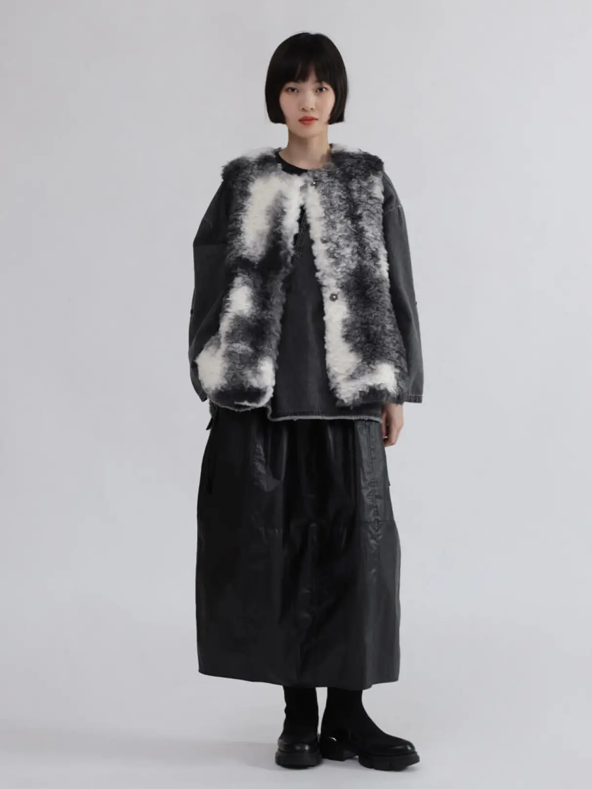 マーブルカラーボアベスト - LASUD - LASUD｜YAMADAYA STORE