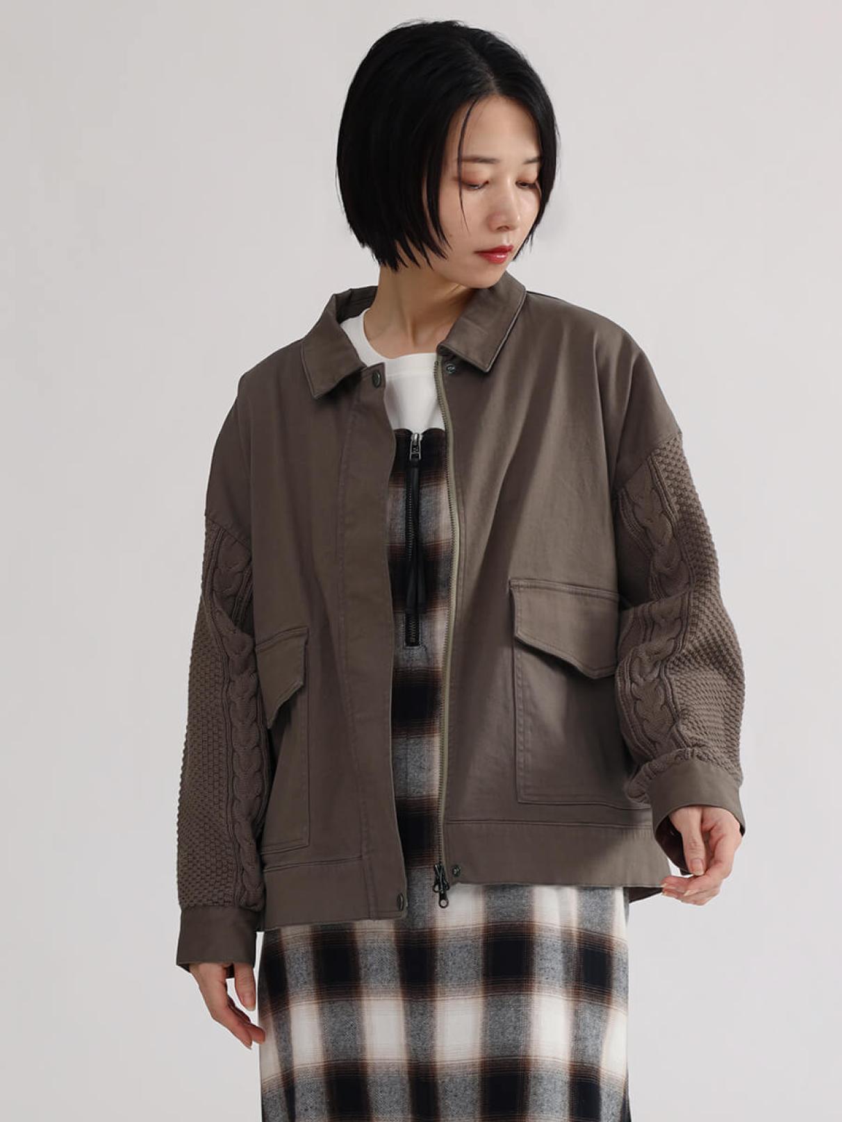 ラシュッド（LASUD）/ニットドッキングジップジャケット ニットドッキングジップジャケット - LASUD - LASUD｜YAMADAYA STORE