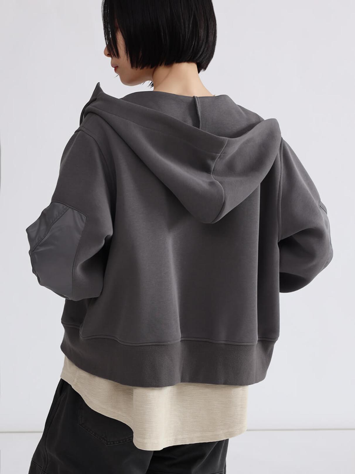 ギャザースリーブジップアップパーカー - LASUD - LASUD｜YAMADAYA STORE