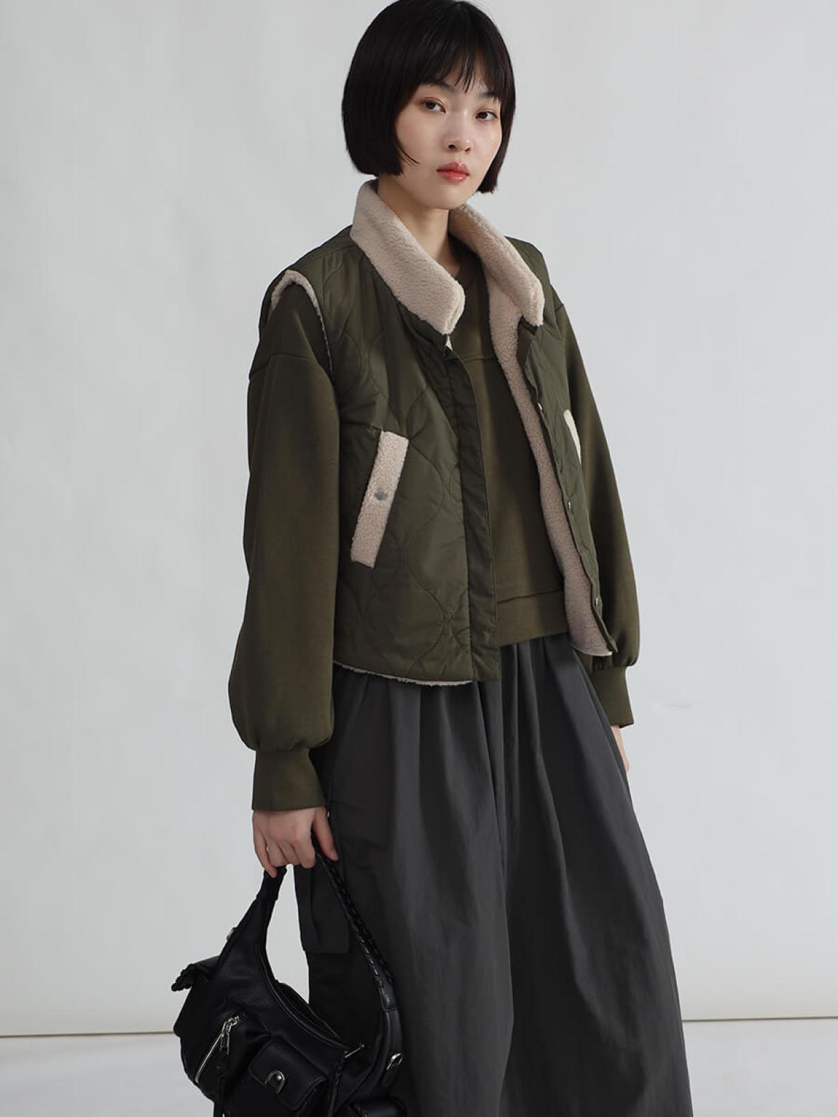 リバーシブルボアショートベスト - LASUD - LASUD｜YAMADAYA STORE