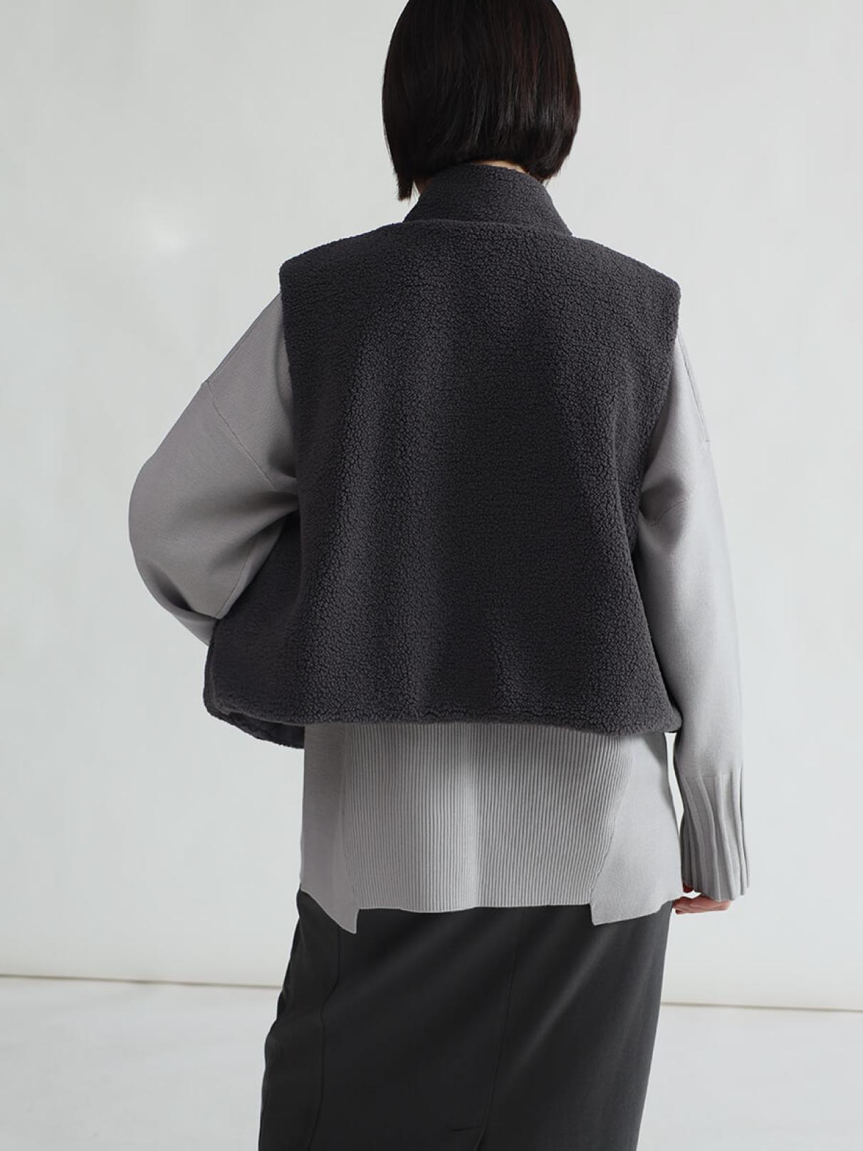 LASUD ボア ベスト　ジレ リバーシブルボアショートベスト - LASUD - LASUD｜YAMADAYA STORE