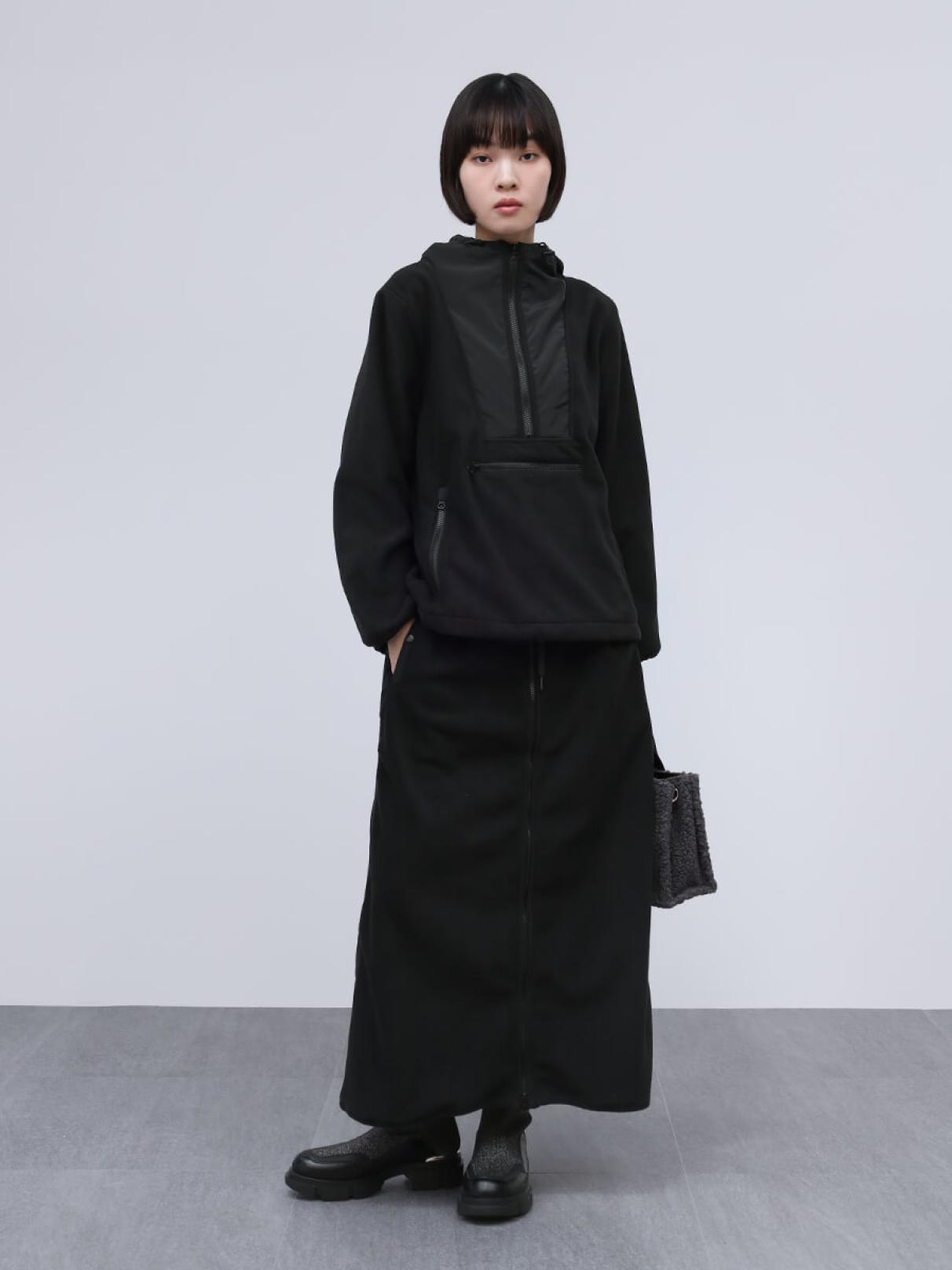 ラシュッド　LASUD セット ラシュッド LASUD サイドジップラインスカート （チャコールグレー