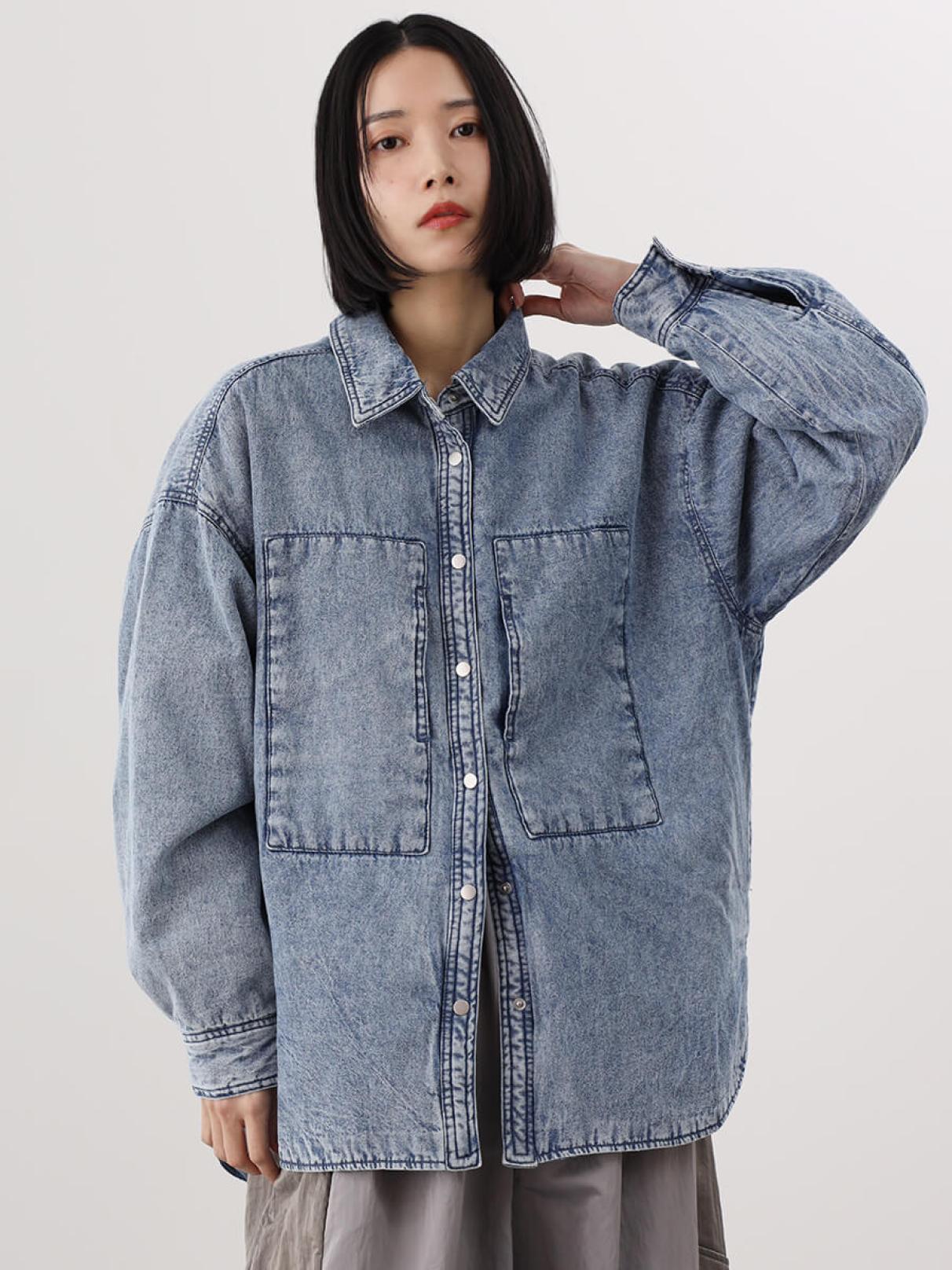 中綿キルティングデニムシャツジャケット - LASUD - LASUD｜YAMADAYA STORE