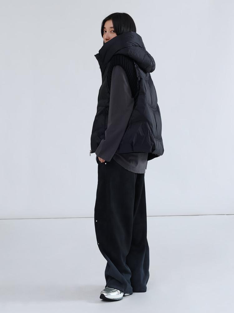 ニットドッキングブラックダウンベスト - LASUD - LASUD｜YAMADAYA STORE