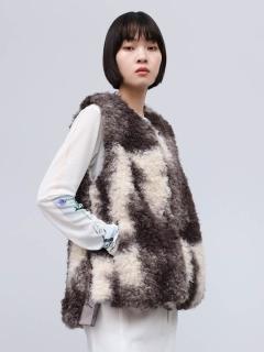 MASNADA マスナダ ジレ ベスト 異素材 変形 L カーキ ウォッシャブル sma-mz-vst-01.jpg