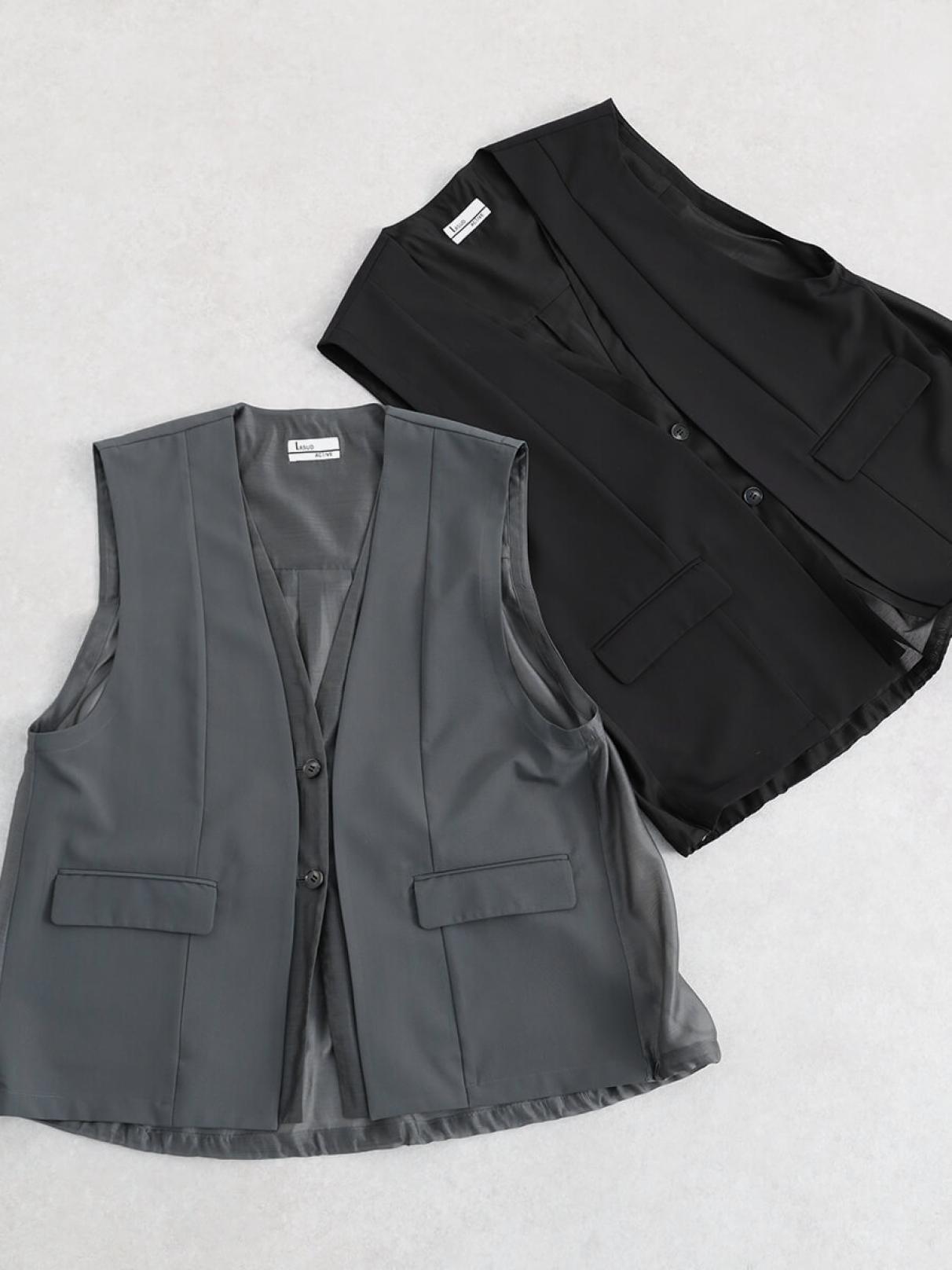 ヤマダヤ　ラシュッド　リバーシブルボアショートベスト　アウター LASUDのベスト/ジレの商品一覧｜ファッション通販のYAMADAYA STORE