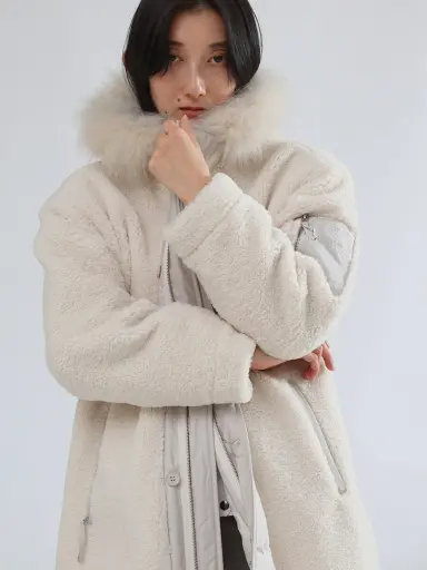 ファーフーデッドボアコート - LASUD - LASUD｜YAMADAYA STORE