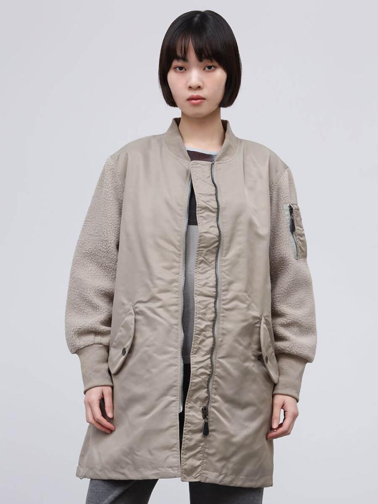 異素材ドッキングミリタリーロングコート - LASUD - LASUD｜YAMADAYA STORE