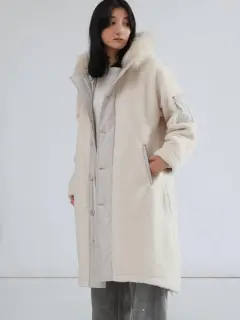 ボアフーデッドロングコート - LASUD - LASUD｜YAMADAYA STORE