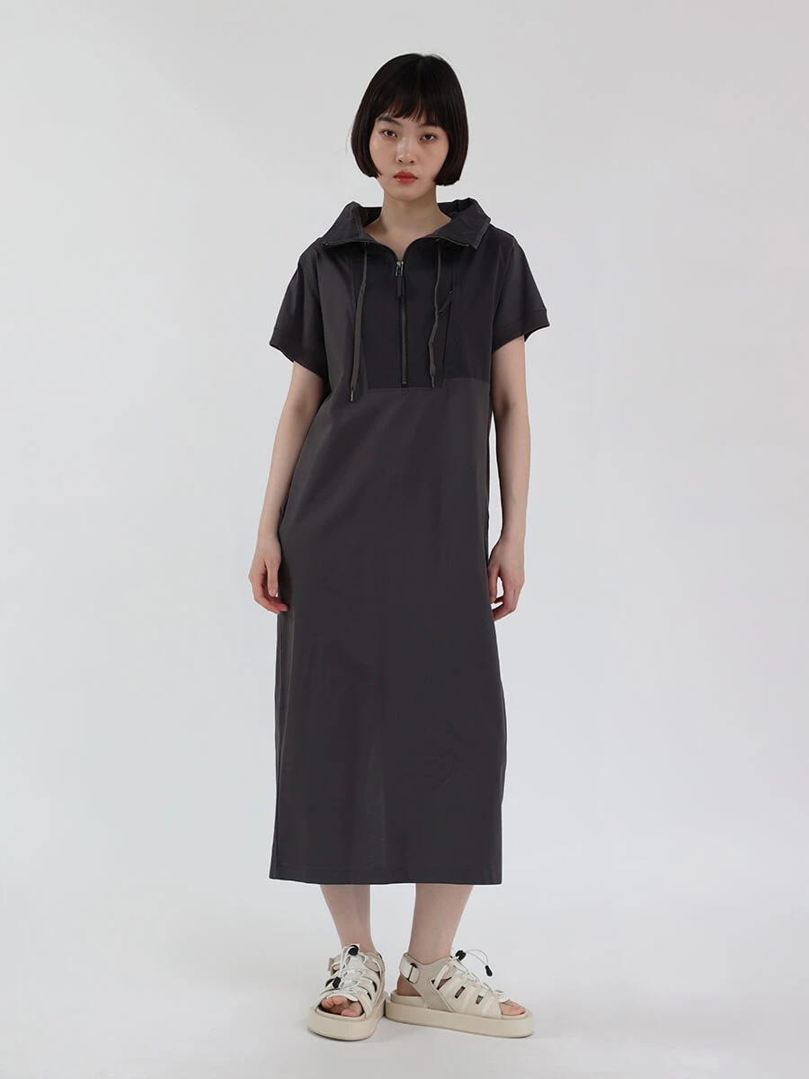 ハーフZIPフードワンピース - LASUD - LASUD｜YAMADAYA STORE