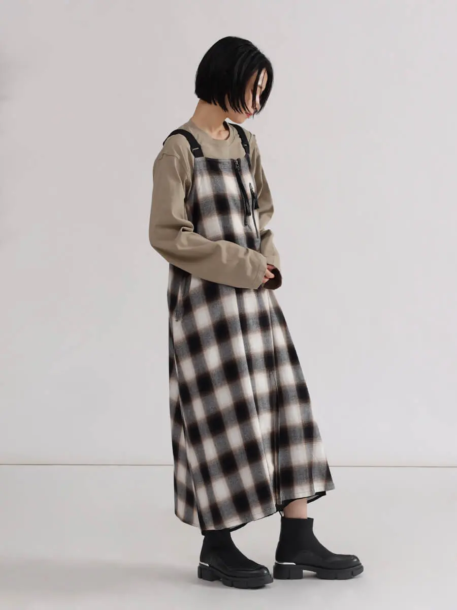 mamisama39様 ENFOLD ジャンパースカート グレー レイヤード ENFOLDの