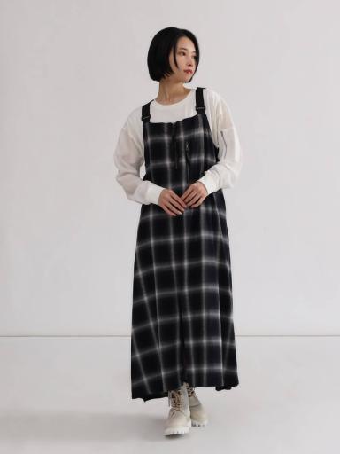 新品　LASUD　定価￥19500　ジャンパースカート タグ付き　未使用 レースアップデザインジャンパースカート - LASUD - LASUD