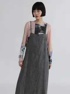 ハーフジップデニムジャンパースカート - LASUD - LASUD｜YAMADAYA STORE