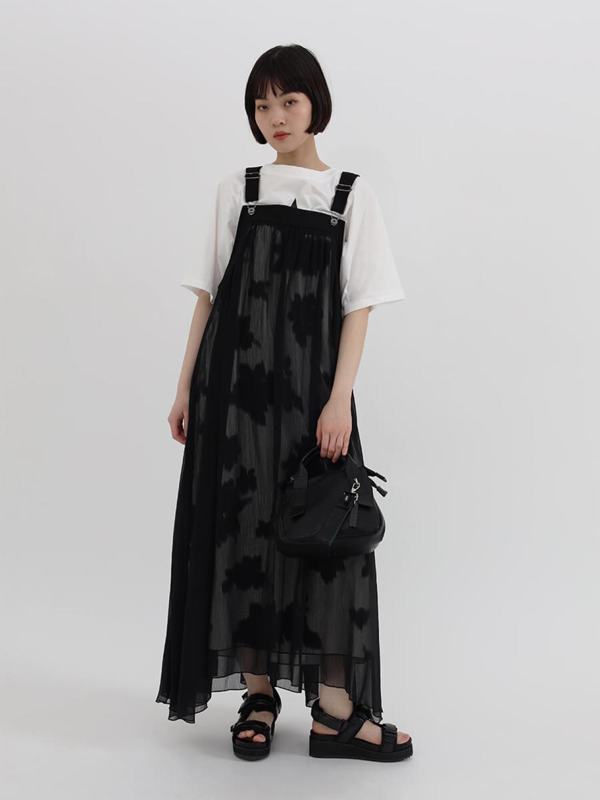 【新品】LASUD ラシュッド　バックチュールニットフーディ　ヤマダヤ 柄レイヤードシアーワンピース - LASUD - LASUD｜YAMADAYA STORE