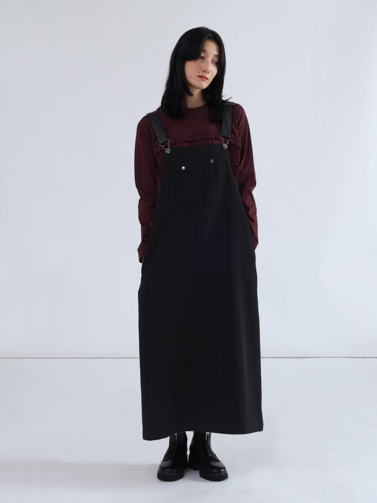 MM6 Maison Margiela ジャンパースカート フェイクレザーストラップジャンパースカート - LASUD - LASUD